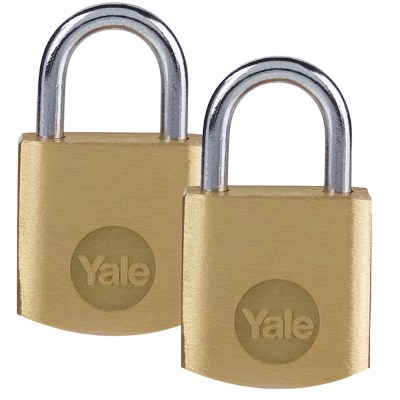 Yale 20mm Brass Padlock Pack 2 Yale 20mm Brass Padlock Pack 2