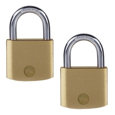Yale 40mm Brass padlock pack2 Yale 40mm Brass padlock pack2