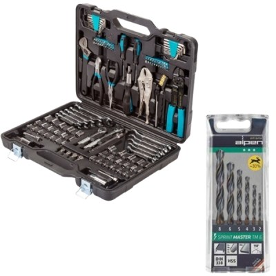 Bort -Socket and Spanner Set (123 Piece) & Alpen Sprint Master Bit Set (6 Piece) Bort -Socket and Spanner Set (123 Piece) & Alpen Sprint Master Bit Set (6 Piece)