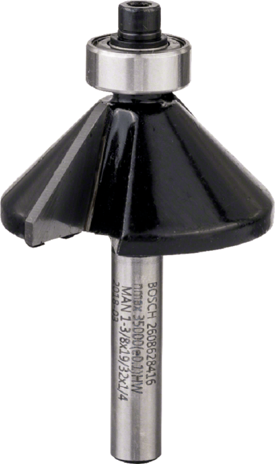 Chamfer/laminate trim bit 1/4″, D1 34,9 mm, B 13 mm, L 14,6 mm, G 56 mm, 45° Chamfer/laminate trim bit 1/4″, D1 34,9 mm, B 13 mm, L 14,6 mm, G 56 mm, 45°