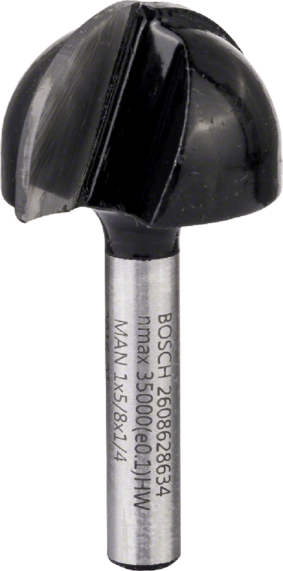 Core box bits 1/4″, R1 12,7 mm, D 25,4 mm, L 15,6 mm, G 49 mm Core box bits 1/4″, R1 12,7 mm, D 25,4 mm, L 15,6 mm, G 49 mm