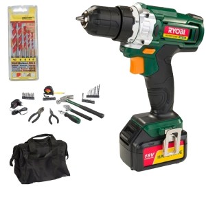 Ryobi – Driver-Drill Kit (18V) & Alpen Multicut Drill Bits (5Piece) Ryobi – Driver-Drill Kit (18V) & Alpen Multicut Drill Bits (5Piece)