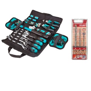 Bort – DIY Hand Tool Set (45 Piece) & Alpen Masonry Drill Bits (3 Piece) Bort – DIY Hand Tool Set (45 Piece) & Alpen Masonry Drill Bits (3 Piece)