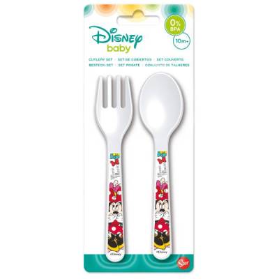 Disney Toddler 2 Piece PP Cutlery Set Minnie Colour Bowsy Disney Toddler 2 Piece PP Cutlery Set Minnie Colour Bowsy