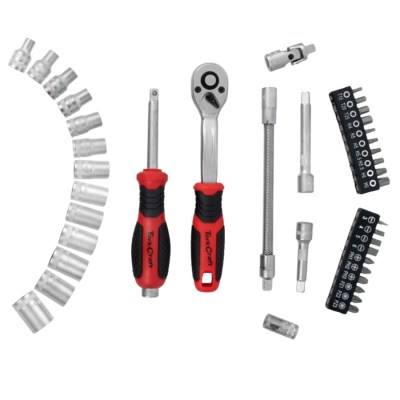 Tork Craft – Socket and Ratchet Drive Set (1/4″ CRV 12 Point) – 40 Piece Tork Craft – Socket and Ratchet Drive Set (1/4″ CRV 12 Point) – 40 Piece