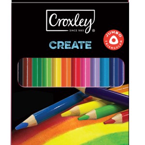Croxley Create Super Jumbo Woodfree Colouring Pencils 12’s Croxley Create Super Jumbo Woodfree Colouring Pencils 12’s