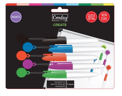 Croxley Mini Whiteboard Markers 5 Pack Croxley Mini Whiteboard Markers 5 Pack