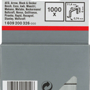 Staple, Type 53 11,4 X 0,74 X 6 mm, 1000 Piece Staple, Type 53 11,4 X 0,74 X 6 mm, 1000 Piece