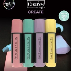 Croxley Pastel Highlighters 4 pack Croxley Pastel Highlighters 4 pack