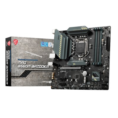 MSI MAG B560 Bazooka Intel 1200 Micro-ATX Motherboard – Black MSI MAG B560 Bazooka Intel 1200 Micro-ATX Motherboard – Black