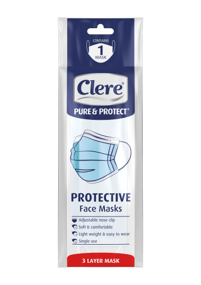 Clere Pure & Protect Protective Face Masks (5 pack) Clere Pure & Protect Protective Face Masks (5 pack)