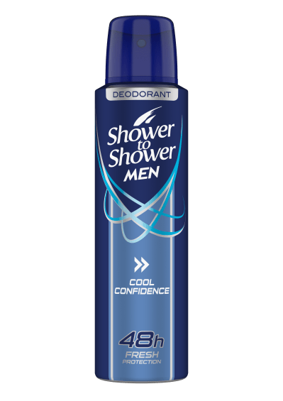 Shower to Shower Men Deodorant 150ml Cool Confidence Shower to Shower Men Deodorant 150ml Cool Confidence
