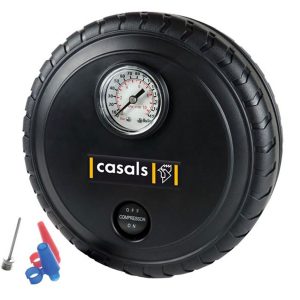Casals – Tyre Inflator/ Air Compressor With Pressure Gauge Plastic Black Casals – Tyre Inflator/ Air Compressor With Pressure Gauge Plastic Black