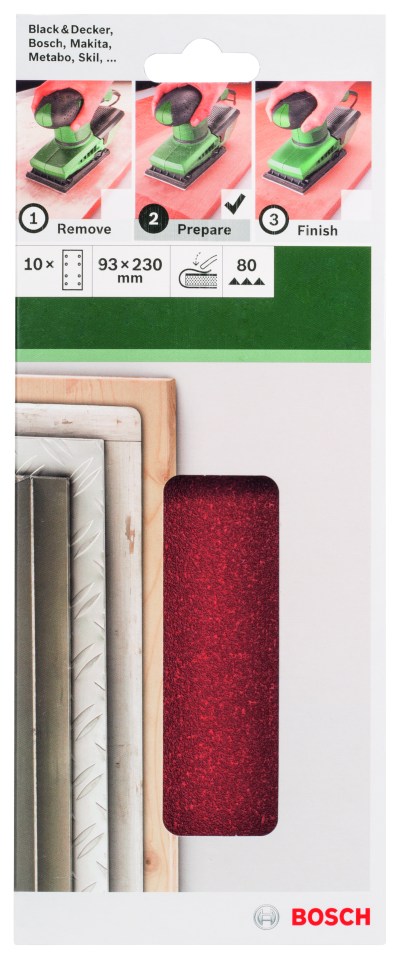 For orbital sanders 93 x 230 mm 80,8 hole 10 Piece clip on For orbital sanders 93 x 230 mm 80,8 hole 10 Piece clip on