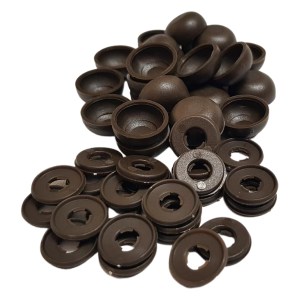 Armourdoor – View Protect Cover Caps and Washers – (Pack of 24) – Brown Armourdoor – View Protect Cover Caps and Washers – (Pack of 24) – Brown