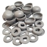 Armourdoor – View Protect Cover Caps and Washers – (Pack of 24) – Grey Armourdoor – View Protect Cover Caps and Washers – (Pack of 24) – Grey