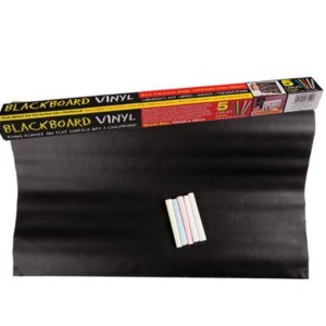 Adhesive Blackboard Vinyl for Any Flat Surface & 5 Chalk Pieces- 45 x 110cm Adhesive Blackboard Vinyl for Any Flat Surface & 5 Chalk Pieces- 45 x 110cm
