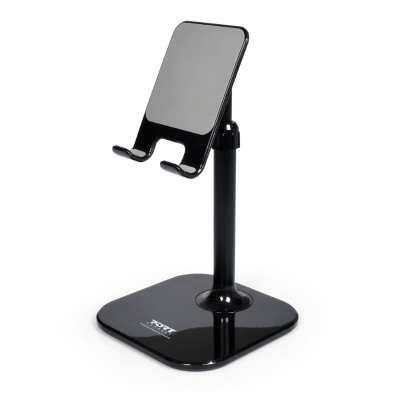 Port Connect Ergonomic Smartphone Desk Stand – Black Port Connect Ergonomic Smartphone Desk Stand – Black