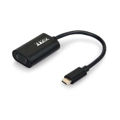 Port Connect 15cm Type-C to VGA Adapter – Black Port Connect 15cm Type-C to VGA Adapter – Black