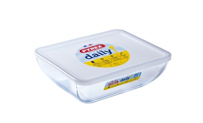 Pyrex Daily Rect Dish with plastic lid 22x17cm – 1.3lt Pyrex Daily Rect Dish with plastic lid 22x17cm – 1.3lt
