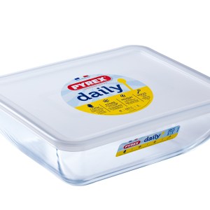 Pyrex Daily Rect Dish with plastic lid 25x20cm – 2.25lt Pyrex Daily Rect Dish with plastic lid 25x20cm – 2.25lt