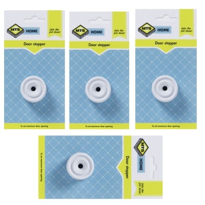 Mts – Bulk Pack Of 4 Home Door Stopper -(White) Mts – Bulk Pack Of 4 Home Door Stopper -(White)