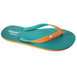 Fipper – Flip Flops / Slippers – Comfort (Turquoise with Orange Straps) – UK 8 Fipper – Flip Flops / Slippers – Comfort (Turquoise with Orange Straps) – UK 8