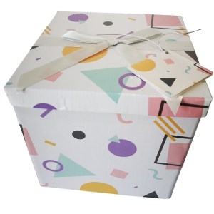 SourceDirect – Flat-Pack Gift Box With Ribbon & Tag – Large (White/Pink) SourceDirect – Flat-Pack Gift Box With Ribbon & Tag – Large (White/Pink)