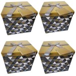 SourceDirect – Pack Of 4 Flat-Pack Gift Boxes – Large (Gold/Grey) SourceDirect – Pack Of 4 Flat-Pack Gift Boxes – Large (Gold/Grey)