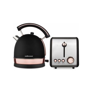 Mellerware – Kettle & Toaster Set Rose Gold – Black Mellerware – Kettle & Toaster Set Rose Gold – Black