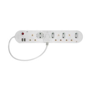 Selectrix 3500W 16A 8 Way and 2x 2.1A USB Multi Plug with Reset Switch Selectrix 3500W 16A 8 Way and 2x 2.1A USB Multi Plug with Reset Switch