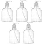 Source Direct – Plastic Gel / Soap /Liquid Pump Dispenser 500ml – Pack of 5 Source Direct – Plastic Gel / Soap /Liquid Pump Dispenser 500ml – Pack of 5