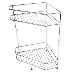 LK’s – Corner Shelf for Bathroom or Kitchen – Double Decker – 8mm Chrome LK’s – Corner Shelf for Bathroom or Kitchen – Double Decker – 8mm Chrome