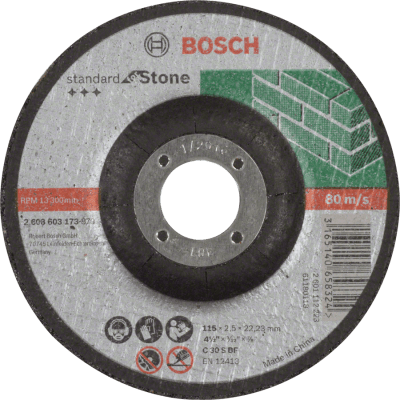 Cutting Depressed Centre Standard Stone C 30 S BF, 115, 22,23, 2,5 Cutting Depressed Centre Standard Stone C 30 S BF, 115, 22,23, 2,5