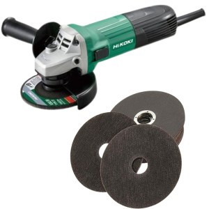Hikoki – Angle Grinder – 600W And 5x Cutting Discs 115mm Hikoki – Angle Grinder – 600W And 5x Cutting Discs 115mm