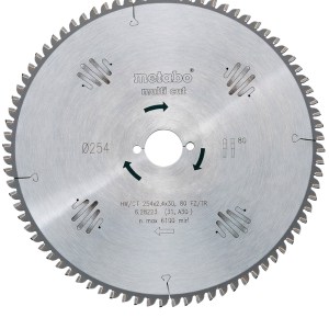 Metabo – Circular Saw Blade HW/CT 80 FZ/TZ 5-degrees neg – (628223000) Metabo – Circular Saw Blade HW/CT 80 FZ/TZ 5-degrees neg – (628223000)