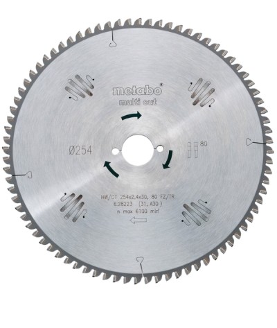 Metabo – Circular Saw Blade HW/CT 80 FZ/TZ 5-degrees neg – (628223000) Metabo – Circular Saw Blade HW/CT 80 FZ/TZ 5-degrees neg – (628223000)
