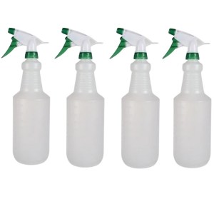 SourceDirect -Pack Of 4 Plastic Trigger Sprayer Bottle -Transparent (900ml) SourceDirect -Pack Of 4 Plastic Trigger Sprayer Bottle -Transparent (900ml)