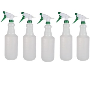 SourceDirect -Pack Of 5 Plastic Trigger Sprayer Bottle -Transparent (900ml) SourceDirect -Pack Of 5 Plastic Trigger Sprayer Bottle -Transparent (900ml)