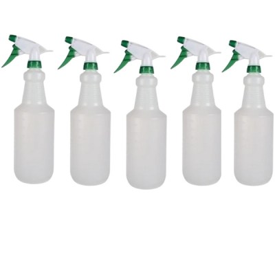 SourceDirect -Pack Of 5 Plastic Trigger Sprayer Bottle -Transparent (900ml) SourceDirect -Pack Of 5 Plastic Trigger Sprayer Bottle -Transparent (900ml)