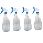SourceDirect – Pack Of 4 Plastic Trigger Sprayer Bottle -Transparent(500ml) SourceDirect – Pack Of 4 Plastic Trigger Sprayer Bottle -Transparent(500ml)