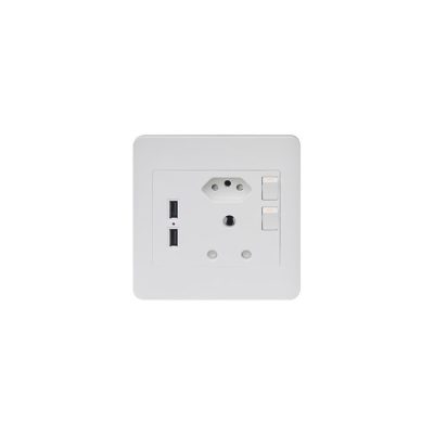 Single Wall Switched Socket 16A with Euro 16A and 2x USB Single Wall Switched Socket 16A with Euro 16A and 2x USB