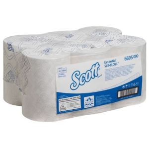 Scott – Essential Slimroll Hand Towel Paper – Pack of 6 Rolls -White Scott – Essential Slimroll Hand Towel Paper – Pack of 6 Rolls -White