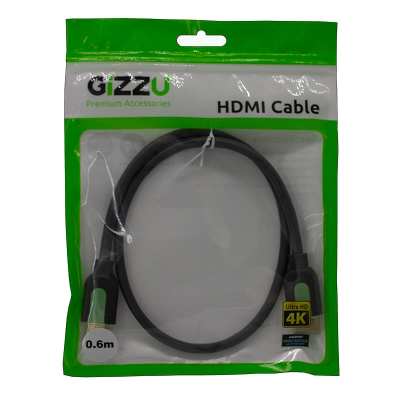 Gizzu High Speed 0.6m HDMI 2.0 Cable – Black Gizzu High Speed 0.6m HDMI 2.0 Cable – Black