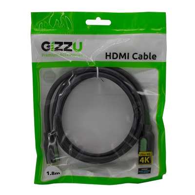 Gizzu High Speed 1.8m HDMI 2.0 Cable – Black Gizzu High Speed 1.8m HDMI 2.0 Cable – Black