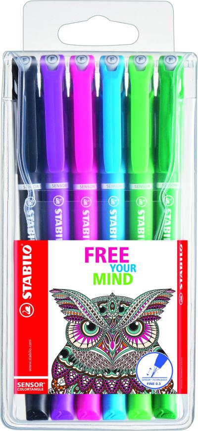 STABILO Sensor Fineliner Wallet 6’s STABILO Sensor Fineliner Wallet 6’s