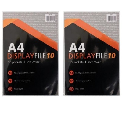 SourceDirect – A4 Display File / Flip File (10 Sleeves) – Pack of 2 SourceDirect – A4 Display File / Flip File (10 Sleeves) – Pack of 2