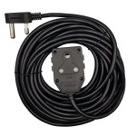 10m Black Heavy Duty 16A Extension Electrical Lead / Cable: Double Coupler 10m Black Heavy Duty 16A Extension Electrical Lead / Cable: Double Coupler