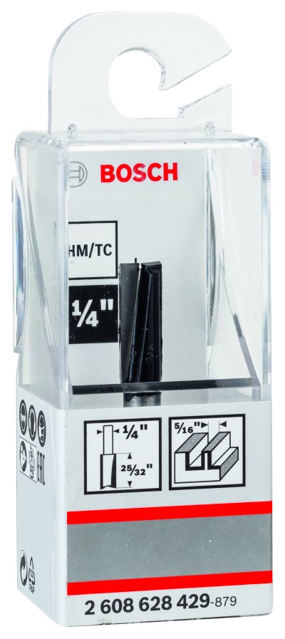 Straight bit, 1/4″, D1 8 mm, L 19.5 mm, G 51 mm 1/4″, D1 8 mm, L 19,5 mm, G 51 mm Straight bit, 1/4″, D1 8 mm, L 19.5 mm, G 51 mm 1/4″, D1 8 mm, L 19,5 mm, G 51 mm