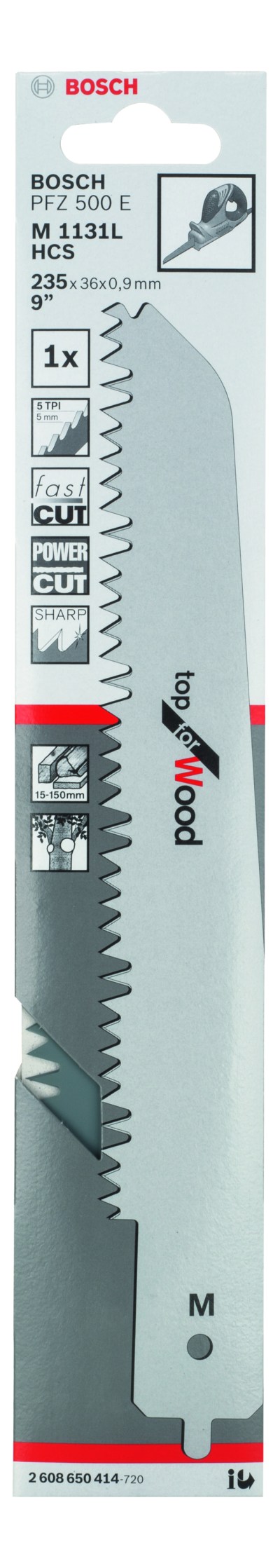 Saw blade M 1131 L for Bosch Multisaw PFZ 500 E Top for Wood Saw blade M 1131 L for Bosch Multisaw PFZ 500 E Top for Wood